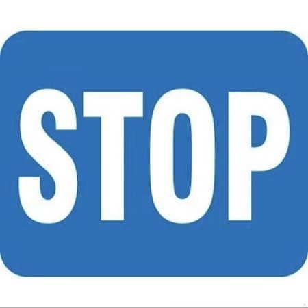 Accuform RAILROAD CLAMP SIGN STOP 12 in  X 15 in FRR392BU